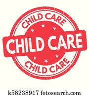 Child care grunge rubber stamp Child care grunge rubber stamp