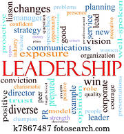 Leadership word concept illustration Leadership word concept illustration