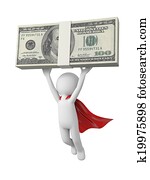 Superman with money Superman with money
