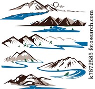 bergwelt, und, flüsse bergwelt, und, flüsse