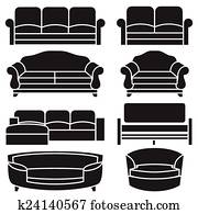Sofa Clipart | Our Top 1000+ Sofa EPS Images Page 2 | Fotosearch