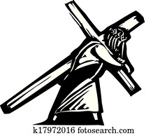 christus, und, kreuz