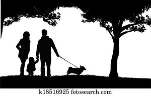 Family silhouette