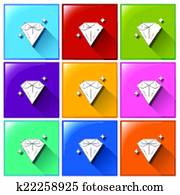 sparkling diamond clipart