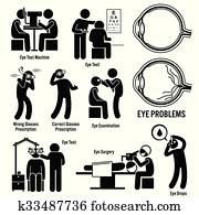 olho, diagnóstico, cirurgia, optometrist