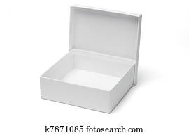 Open empty white gift box