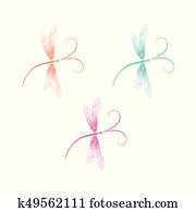 Watercolor dragonfly Watercolor dragonfly