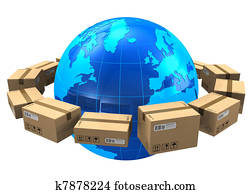 Worldwide shipping concept