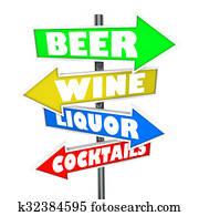 בירה, יין, משקה חריף, קוקטיילים, כוהל, סימנים, חסום, מועדון לילה, אחסן, שווק