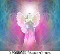 מלאך, של, אלוהי, אור