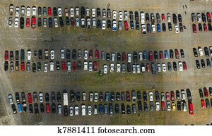 Car Parking Lot Aerial