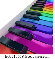 Colorful piano Colorful piano