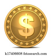 Dollars money coin