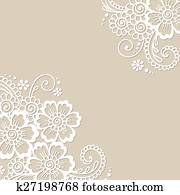 Flower vector ornament corner Flower vector ornament corner