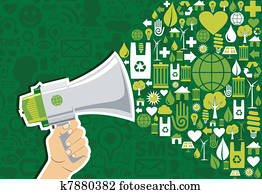 gehen, grün, soziales, medien, marketing