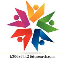 könyv, csapatmunka, jel