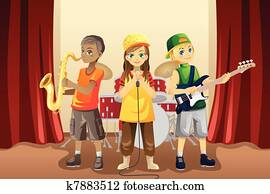 Little kids in music band Little kids in music band