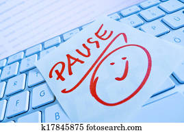 note on computer keyboard: pause