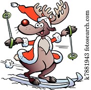 Reindeer Skiing Reindeer Skiing