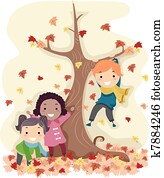 Stickman Autumn Leaves Stickman Autumn Leaves