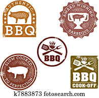 Vintage Style BBQ Stamps Vintage Style BBQ Stamps