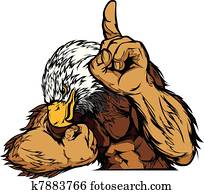 נשר, קמיע, גוף, וקטור, ציור היתולי