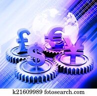 3d gear with global currency 3d gear with global currency