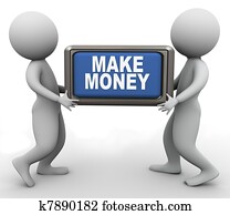 3d people and make money button