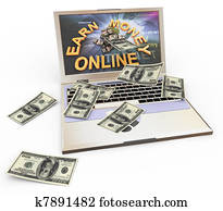 Concept of making money online
