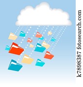 Data file folder rain cloud computing technology Data file folder rain cloud computing technology