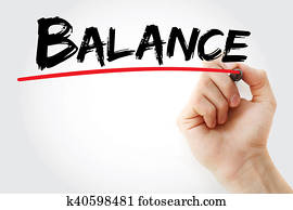 Hand writing BALANCE with marker Hand writing BALANCE with marker