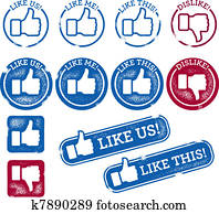 social, medios, como, sellos