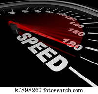 Speed Word on Speedometer Win Race Be Fast and Quick Speed Word on Speedometer Win Race Be Fast and Quick