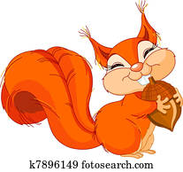 Squirrel with nut Squirrel with nut