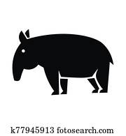 Tapir Vectors | Our Top 519 Tapir Clip Art | Fotosearch