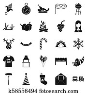 כינוס של משפחה, איקונים, קבע, פשוט, סיגנון