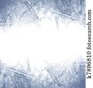 צילום מקרוב, של, גבישים של קרח