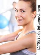 Beautiful aerobics trainer Beautiful aerobics trainer