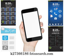 Hand with mobile phone