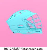 Lacrosse helmet in one tone color. Lacrosse helmet in one tone color.