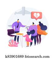 Matrimonial law abstract concept vector illustration. Matrimonial law abstract concept vector illustration.
