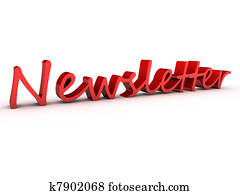 newsletter 3d over white background newsletter 3d over white background