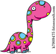 pink cuddly dinosaur