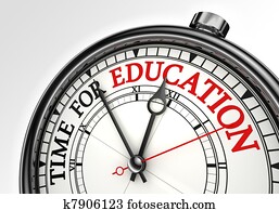time for education concept clock 