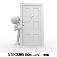 דפוק, ב, דלת