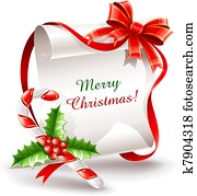 חג המולד, כרטיס של דש, עם, קרמל, קנה