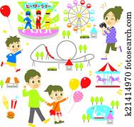 Amusement park, family Amusement park, family