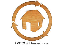 casa de madera, símbolos