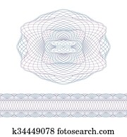 guilloche, 裝飾的要素, 以及, 邊框