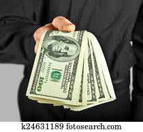 man holding money in hands